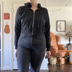 Black cropped hoodie target